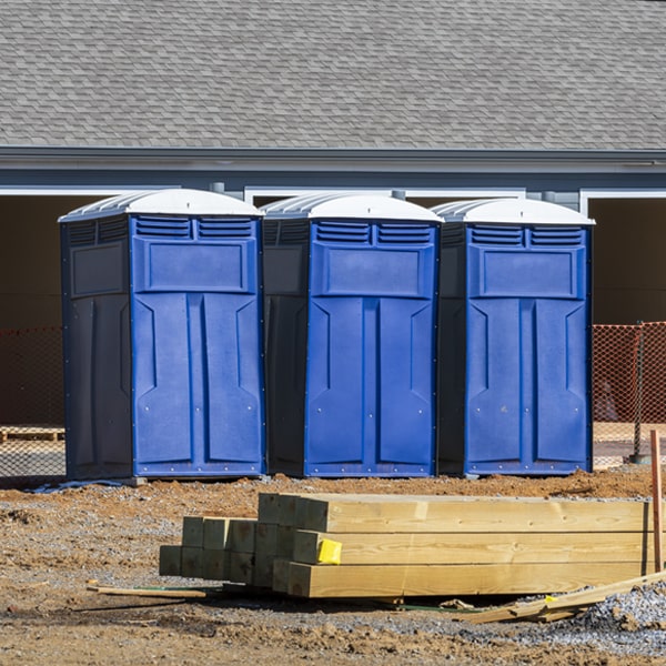 how often are the portable toilets cleaned and serviced during a rental period in Mott ND